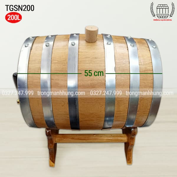 thùng gỗ sồi ngâm rượu nhập khẩu